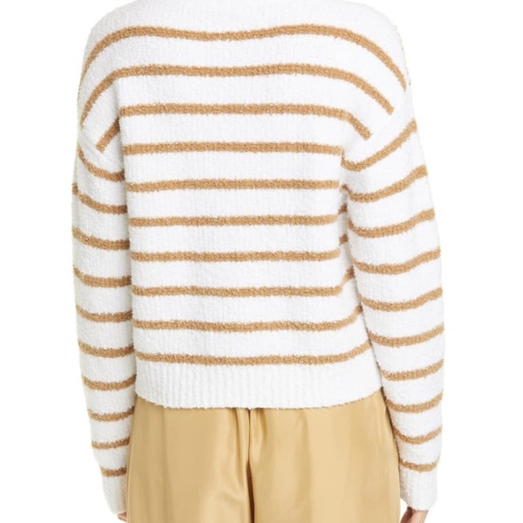 VINCE COTTON BLEND STRIPED SWEATER - Picture 2 of 8